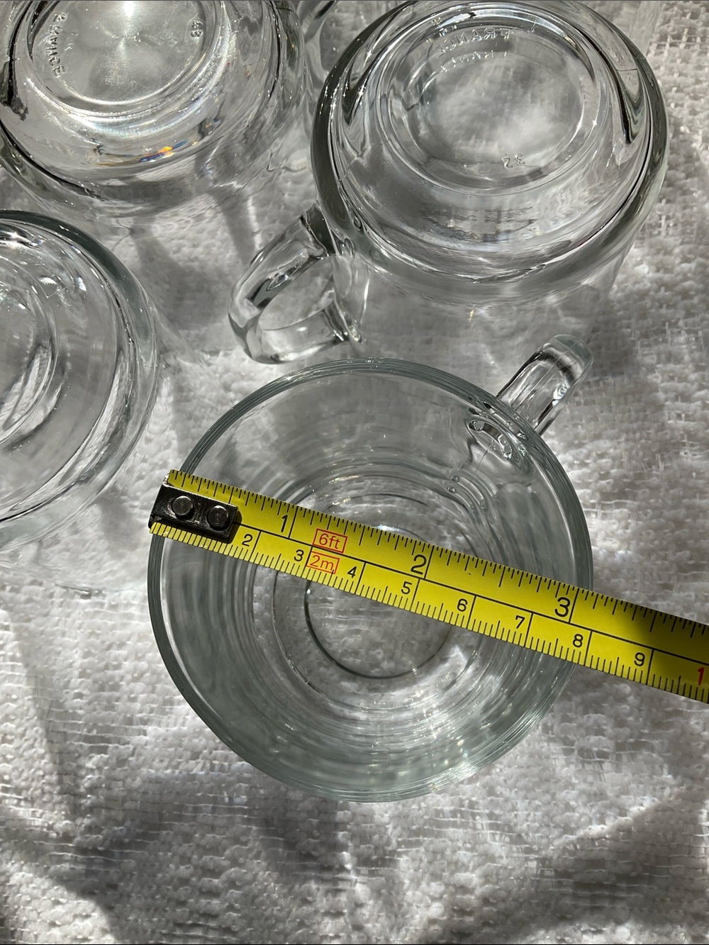 Clear Glass France Cappuccino Coffee Mugs Set of 6 - Picture 8 of 8